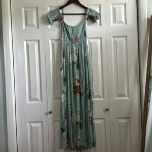 Rebellion off shoulder smocked floral dress size S